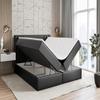 ALTDECOR IDRIKO Box-Spring Bed with H4 Mattress, 55 x 79 in, Black view 3
