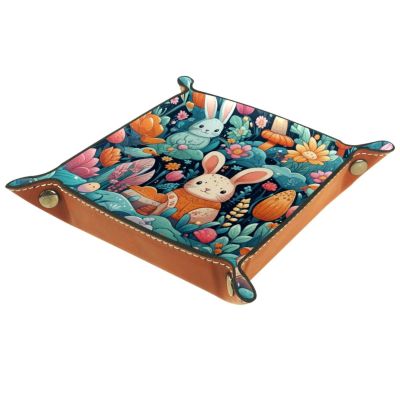 Cute Foldable Rabbit Dice Tray and Storage Organizer