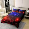 Loussiesd Honeycomb Duvet Cover Set, 155 x 220 cm, Red and Blue Ombre, 100% Cotton, 2-Piece view 2