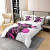 Loussiesd Giraffe 100% Cotton Safari Duvet Cover Set 200 x 200 cm, Pink and White Wild Animal Bedding for Kids view 2
