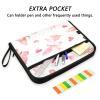 Accordion File Folder with 13 Compartments, A4, Butterflies with Hearts, Zippered, Pink view 2