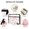 Accordion File Folder with 13 Compartments, A4, Butterflies with Hearts, Zippered, Pink view 3