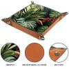 Spring Tropical Plants Folding Thick PU Leather Dice Tray and Catchall Organizer view 3