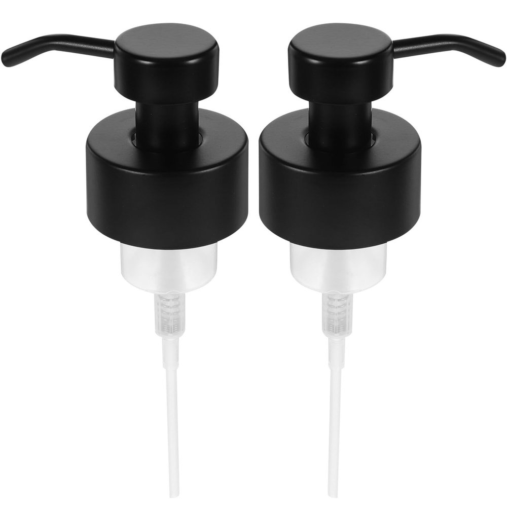 304 Stainless Steel Soap Dispenser Pumps, 2-Pack, 44 mm, Black