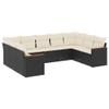 Keyroto 9-Piece Black Poly Rattan Garden Sofa Set with Cushions #8 view 2