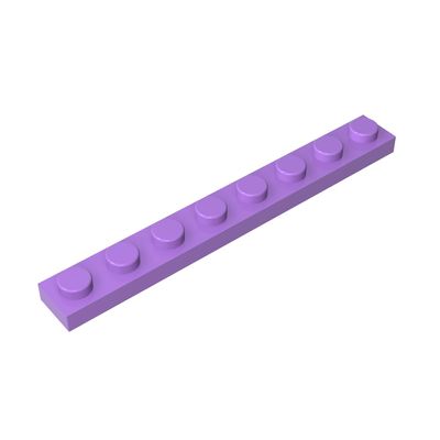 TYCOLE Gobricks GDS-506 Plate 1 x 8, Compatible with 3460, 400 Pieces, Medium Lavender (062)