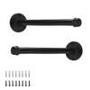 FEEIMOL 2-Pack Heavy-Duty Industrial Pipe Shelf Brackets, Black, 20 cm view 1