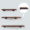 FEEIMOL 2-Pack Heavy-Duty Industrial Pipe Shelf Brackets, Black, 20 cm view 4