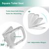 Giural Square Toilet Seat with Soft-Close Lid, 36 × 47 cm view 3