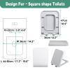 Giural Square Toilet Seat with Soft-Close Lid, 36 × 47 cm view 4