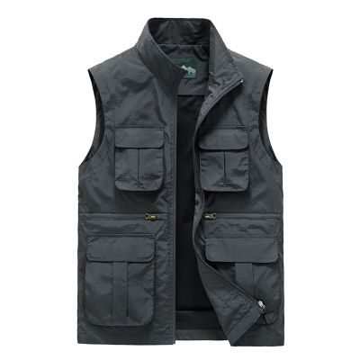 KBOPLEMQ Men's Outdoor Multi-Pocket Fishing Vest