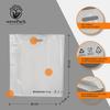 100 Eco-Conscious Plastic Bags, 45 + 5 x 55 cm, White, COEX LDPE 50 microns view 2