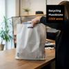 100 Eco-Conscious Plastic Bags, 45 + 5 x 55 cm, White, COEX LDPE 50 microns view 3