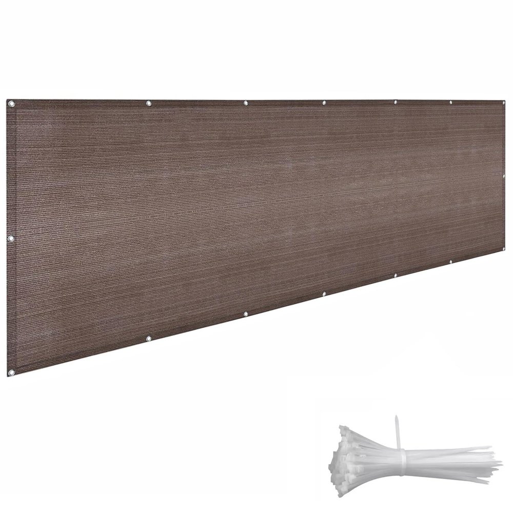 Wzmazingly Balcony Privacy Screen, Brown, 50 x 470 cm