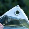 LCYFBE Transparent PVC Tarp with Grommets, 500 g, 0.35 mm, 3.4 x 5.9 m view 1