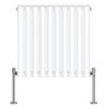 NRG Modern White Double Oval Panel Radiator, 600 x 590 mm view 2