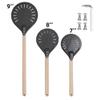 WANGBINGXING 7-Inch Aluminum Pizza Peel with Wooden Handle, 44 cm view 3
