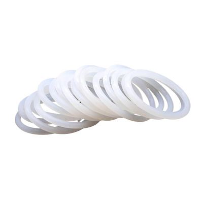 XLJP 10/50-Piece VMQ White Food-Grade Silicone O-Ring Gaskets, CS 3.5 mm, OD 10–85 mm