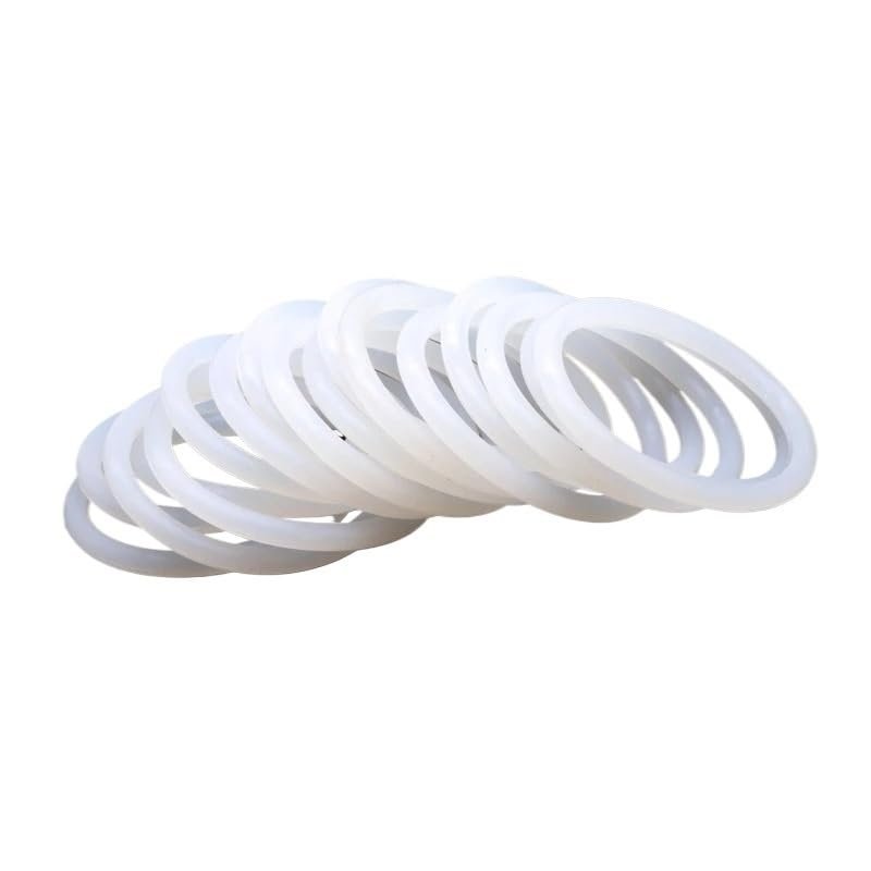 XLJP 10/50-Pack VMQ White Silicone O-Ring Seals, 3.5 mm CS, 10–85 mm OD
