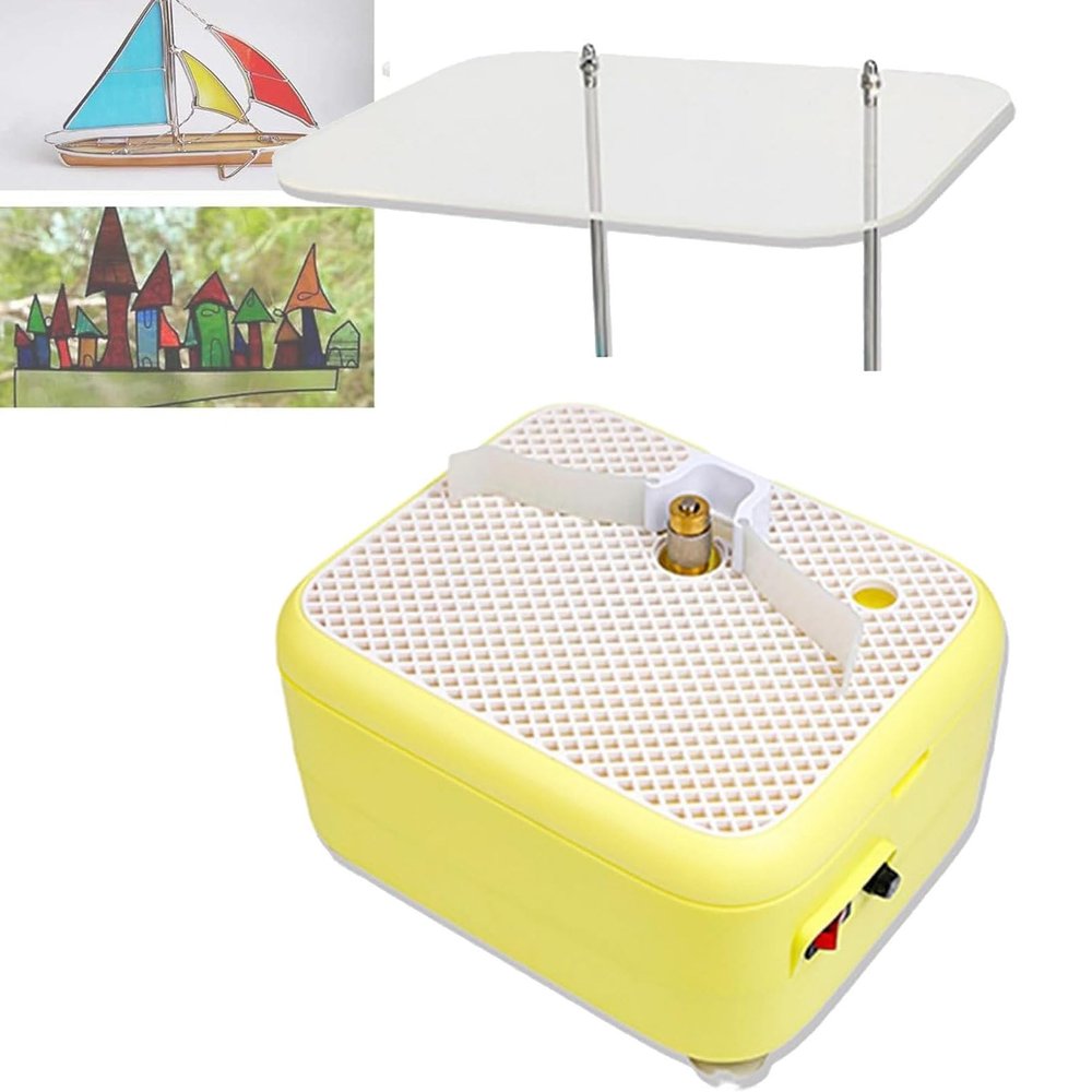URJWAN Mini Automatic Water-Fed Stained Glass Grinder, Yellow