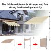DJJYCTNM Retractable Adjustable Balcony Clamp Awning, Ivory with White Frame, 400 cm view 4