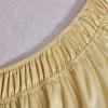 Morbuy Elastic Wrap-Around Bed Skirt with Ruffles, 38 cm Drop, Microfiber, 3-Sided, US Queen, Black view 4
