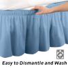 Morbuy Elastic Wrap-Around Bed Skirt with Dust Ruffle, Microfiber, 30 cm Drop, Khaki, 200 x 220 cm view 4