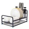 Stainless Steel Dish Drying Rack, Black, 43 x 27 x 23.5 cm view 1