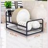 Stainless Steel Dish Drying Rack, Black, 43 x 27 x 23.5 cm view 2