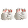 Lwaviwer Hug Rabbit Rabbit Bookend, Handmade Resin Book Holder view 1