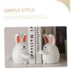Lwaviwer Hug Rabbit Rabbit Bookend, Handmade Resin Book Holder view 2