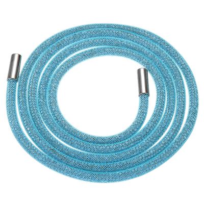 QUARKZMAN Light Blue Rhinestone Tube Rope, 138 cm, Round Diamond Trim