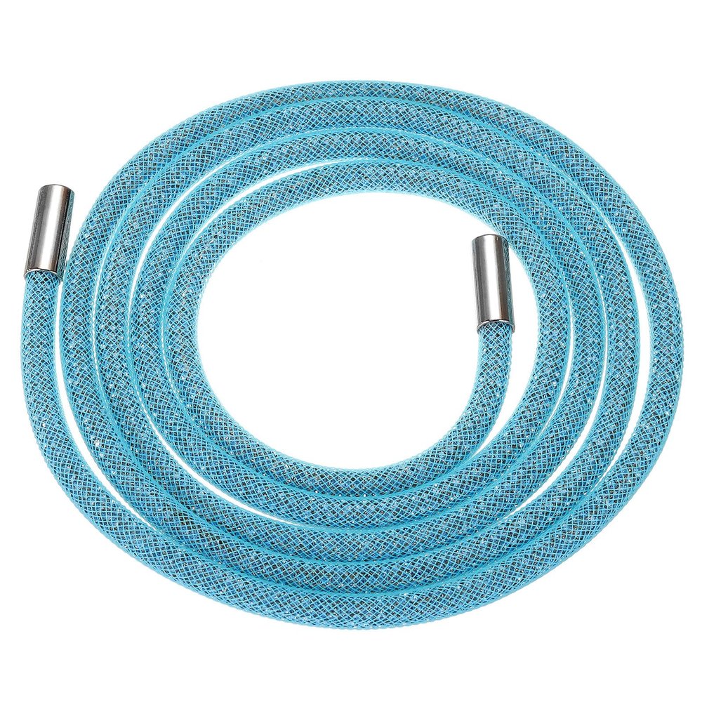 QUARKZMAN Light Blue Rhinestone Tube Rope, 138 cm, Round Diamond Trim