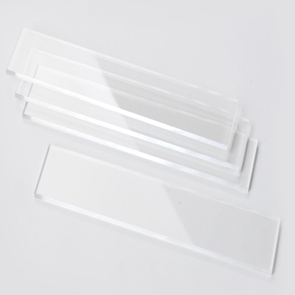Kltzchenmann Maxi Acrylic Blocks 5/10 x 50 x 250 mm, Clear, 5 mm, 4 Pieces