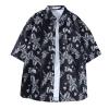 Men's Hawaiian Shirt, Funky Short-Sleeve Casual Button-Down Hawaii Print Shirt for Summer, Beach, Surfing, and Vacation, Solid Colors view 1
