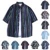 Men's Hawaiian Shirt, Funky Short-Sleeve Casual Button-Down Hawaii Print Shirt for Summer, Beach, Surfing, and Vacation, Solid Colors view 2