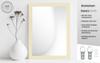 CLAMARO Vision Wall Mirror 60 x 60 cm, Beige Frame, 300+ Sizes, Vertical or Horizontal Mounting, Handmade in Germany view 3