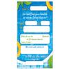 6 Pool Party Invitations for a 9th Birthday – Envelopes, Blue Party Bags, Stickers, Notepads and Battleship Games view 4