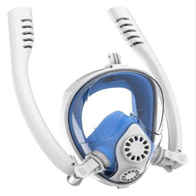 ZGYOZMNG Full-Face Snorkel Mask, Anti-Fog, Blue, 2 L