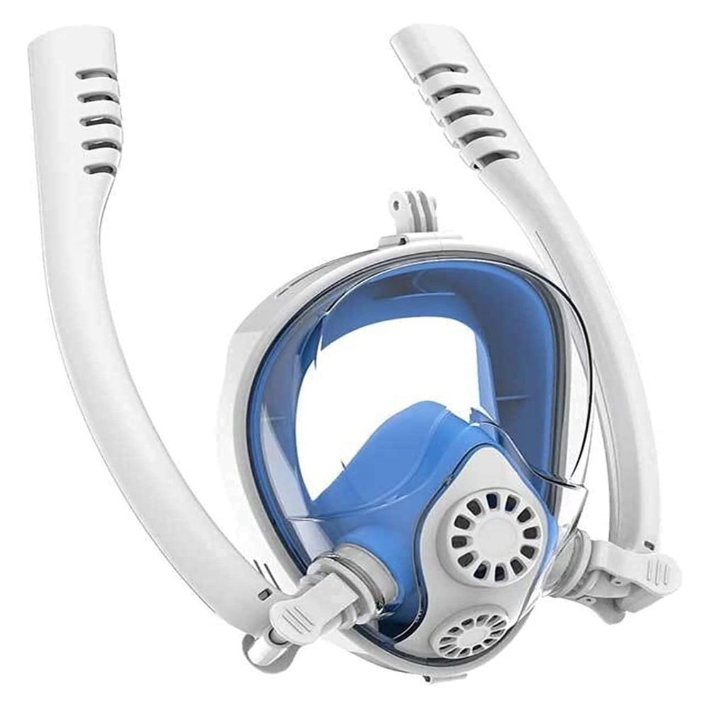 ZGYOZMNG Full-Face Snorkel Mask, Anti-Fog, Blue, 2 L