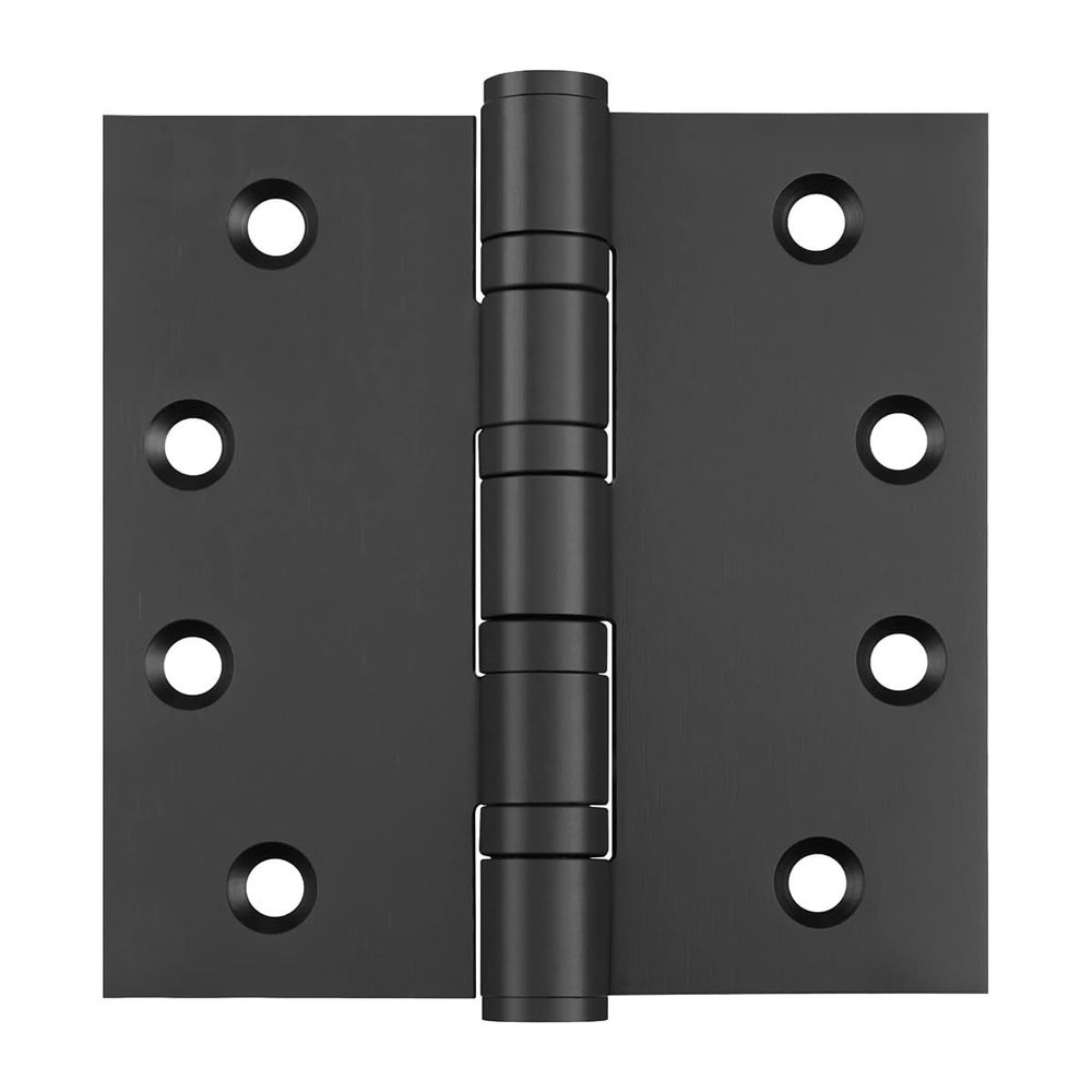 Yuattory Black 4-Inch Stainless Steel Ball-Bearing Door Hinges for Exterior Doors, 3-Pack
