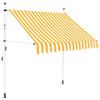 Willood Retractable Awning with Hand Crank, 200 cm, Orange/White Striped view 1
