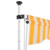 Willood Retractable Awning with Hand Crank, 200 cm, Orange/White Striped view 2