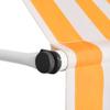 Willood Retractable Awning with Hand Crank, 200 cm, Orange/White Striped view 3