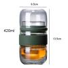 Mini Glass Travel Tea Set with Teapot and Two Cups view 2