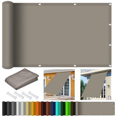 Custom Sun Shade Sail with Eyelets, 3 x 5.8 m, Waterproof, 98% UV Protection, Taupe