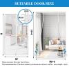 Magnetic Nylon Mosquito Net for Doors and Windows, 110 x 190 cm, White view 2