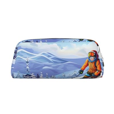 Large Silver Pencil Case and Cosmetic Bag
