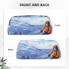 Large Silver Pencil Case and Cosmetic Bag view 2