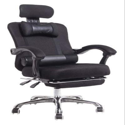LiChA Office Chair, Computer Chair, E-Sports Gaming Chair with Ergonomic Cushion Seat, Mesh Fabric, Reclining Backrest, Black